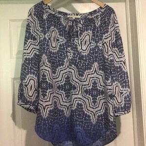 Blue Pattern Blouse